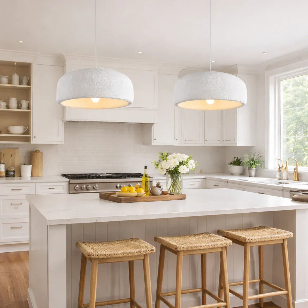 Lampade a sospensione da cucina con moderno design a nuvola, realizzate a mano in polistirene bianco