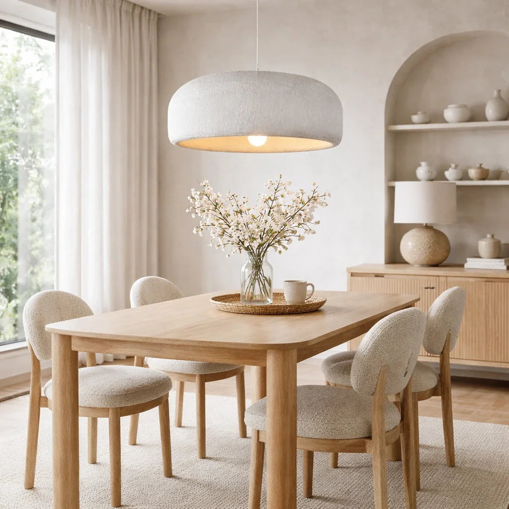 Kitchen Pendant Light Fixtures with Modern Cloud Design Handmade Polystyrene White