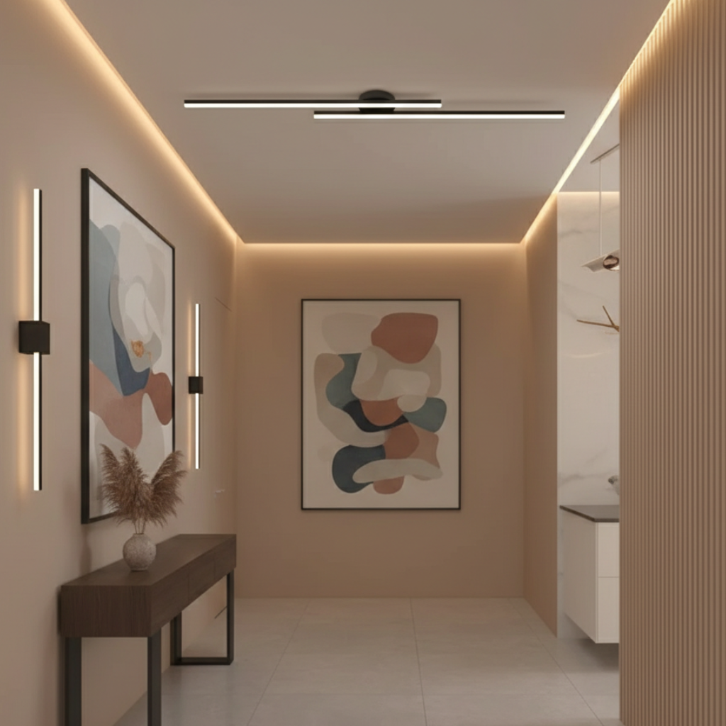 LED-Deckenleuchte mit linearen Streben, modernes minimalistisches Design zur Bündigmontage für Schlafzimmer und Esszimmer