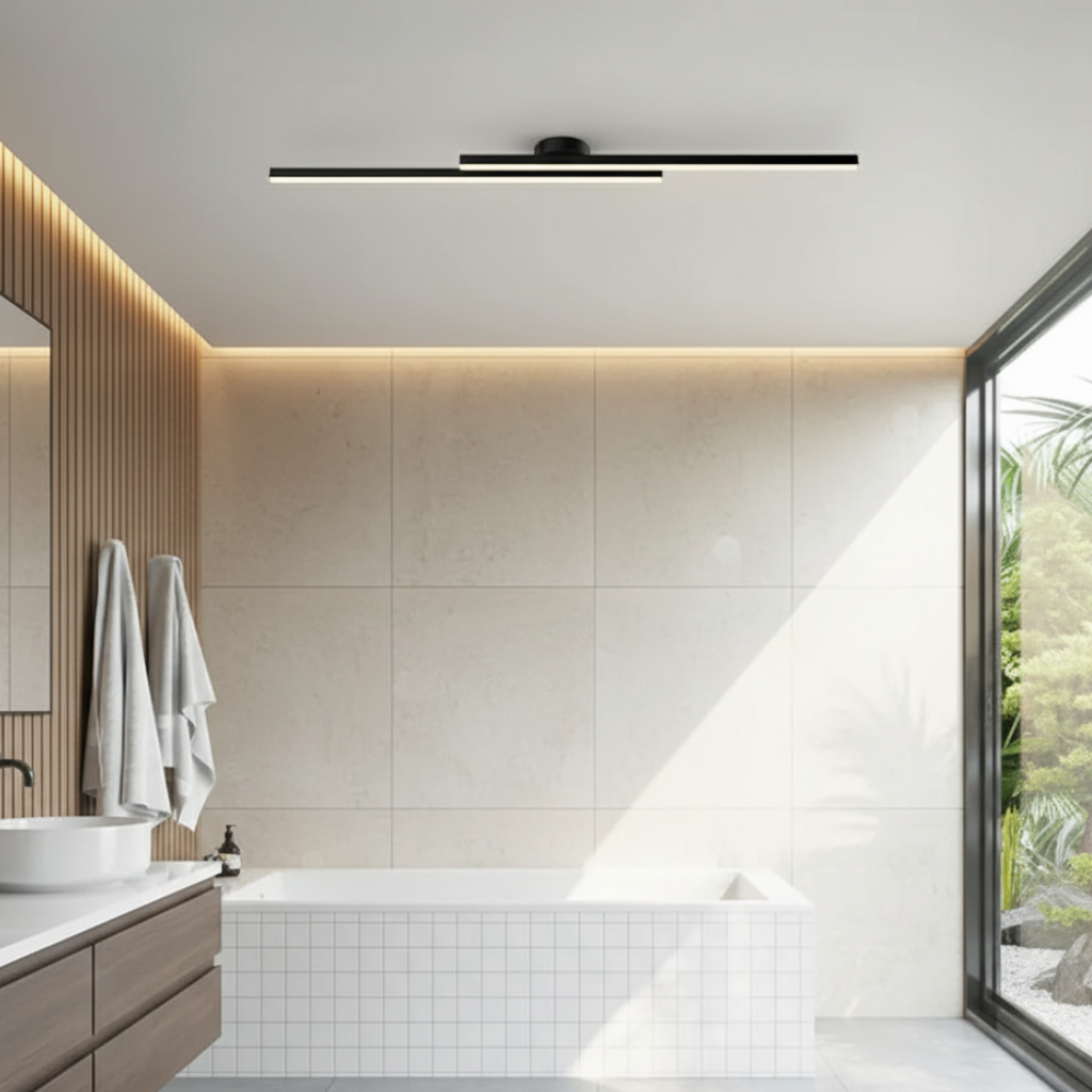 LED-Deckenleuchte mit linearen Streben, modernes minimalistisches Design zur Bündigmontage für Schlafzimmer und Esszimmer