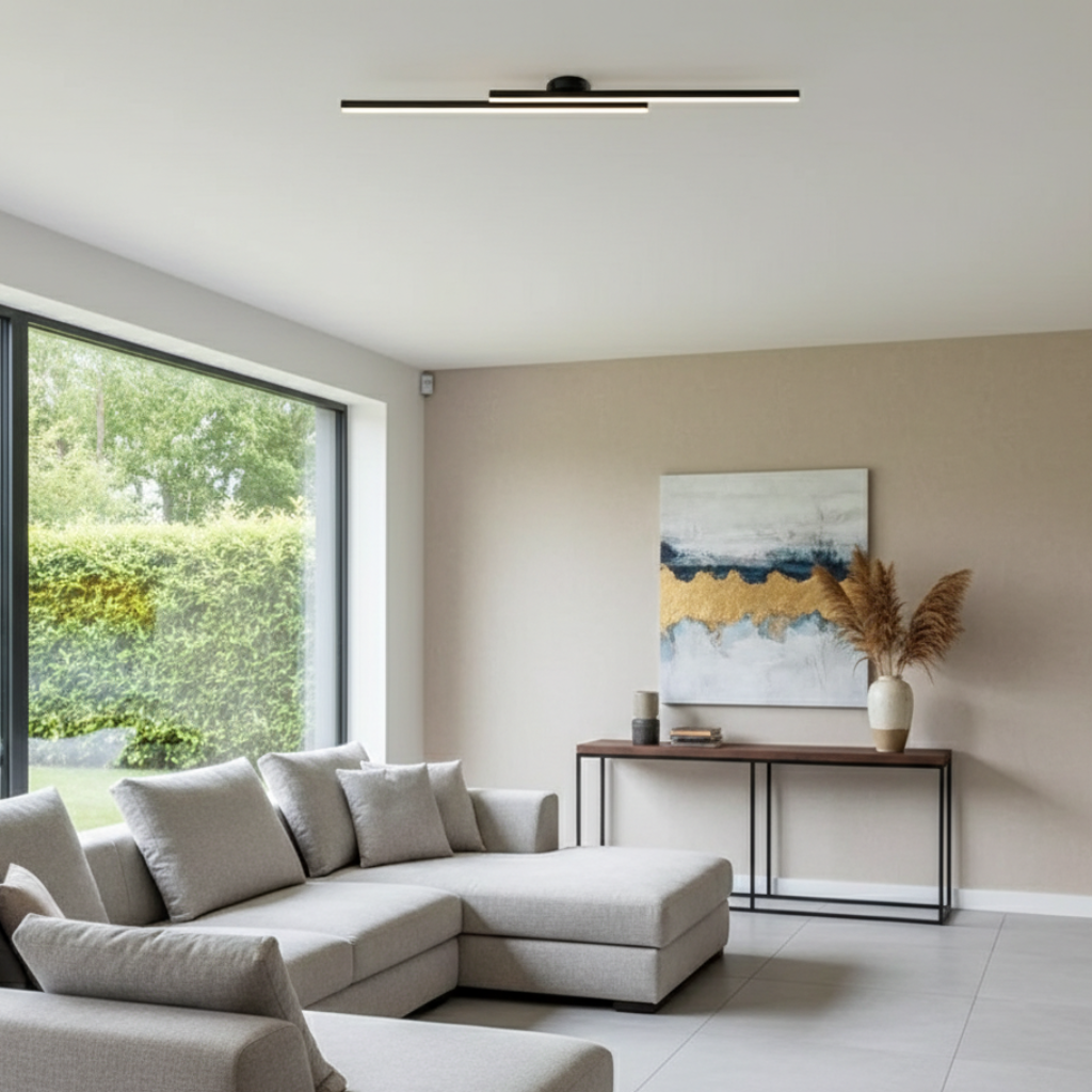 LED-Deckenleuchte mit linearen Streben, modernes minimalistisches Design zur Bündigmontage für Schlafzimmer und Esszimmer