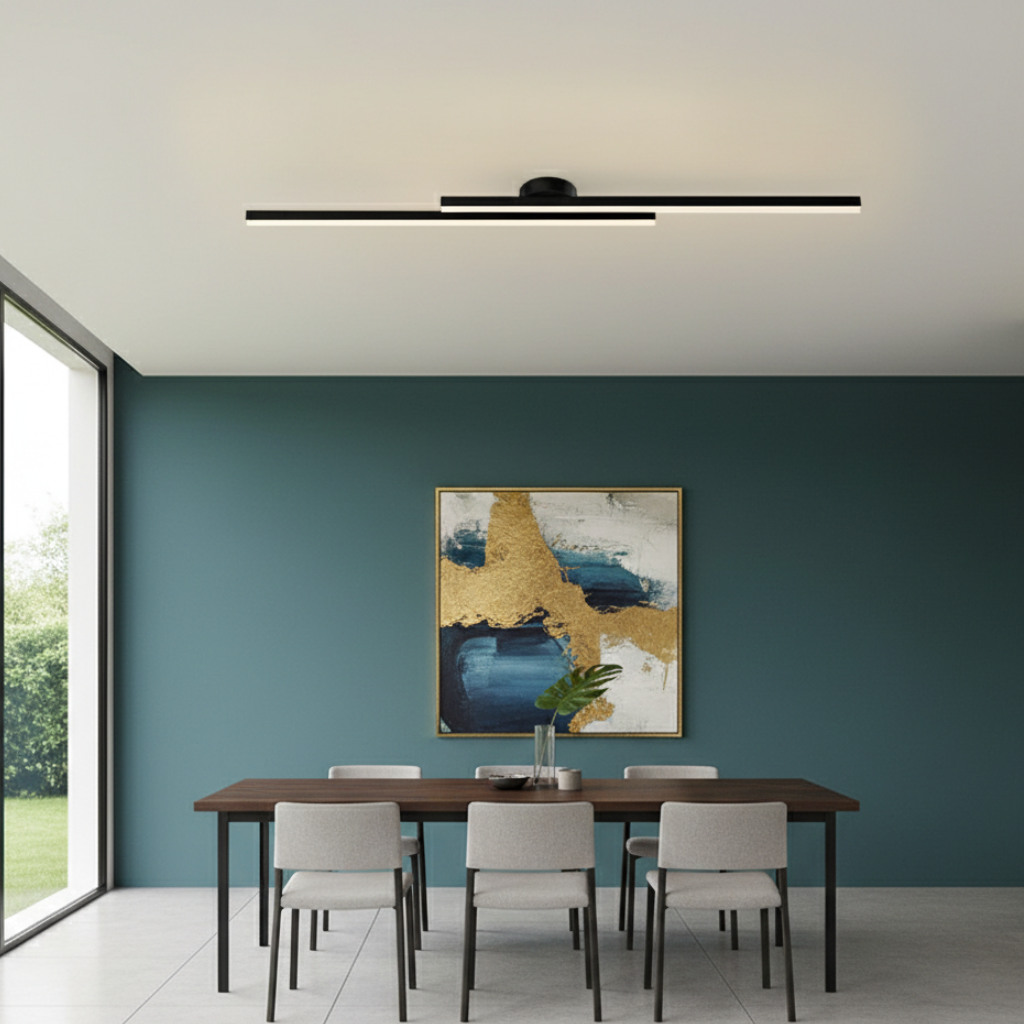 LED-Deckenleuchte mit linearen Streben, modernes minimalistisches Design zur Bündigmontage für Schlafzimmer und Esszimmer