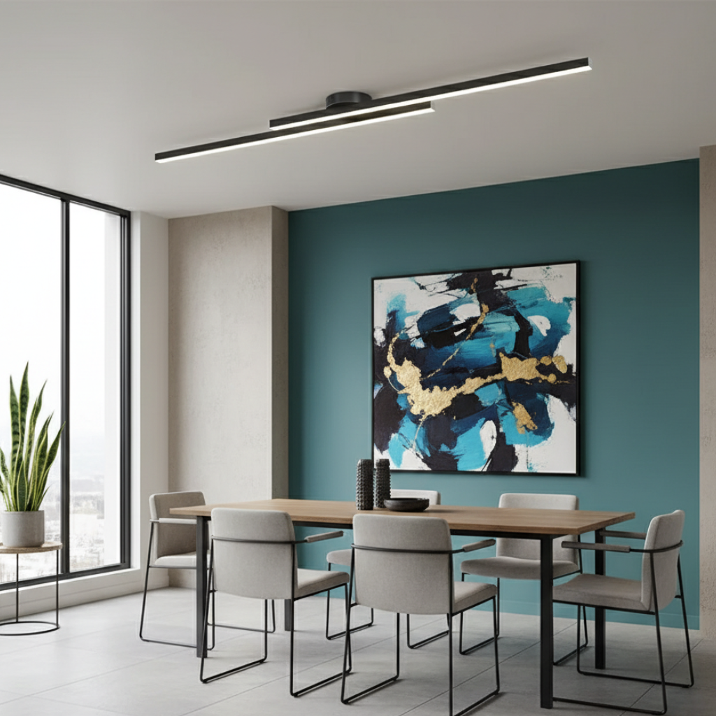 LED-Deckenleuchte mit linearen Streben, modernes minimalistisches Design zur Bündigmontage für Schlafzimmer und Esszimmer