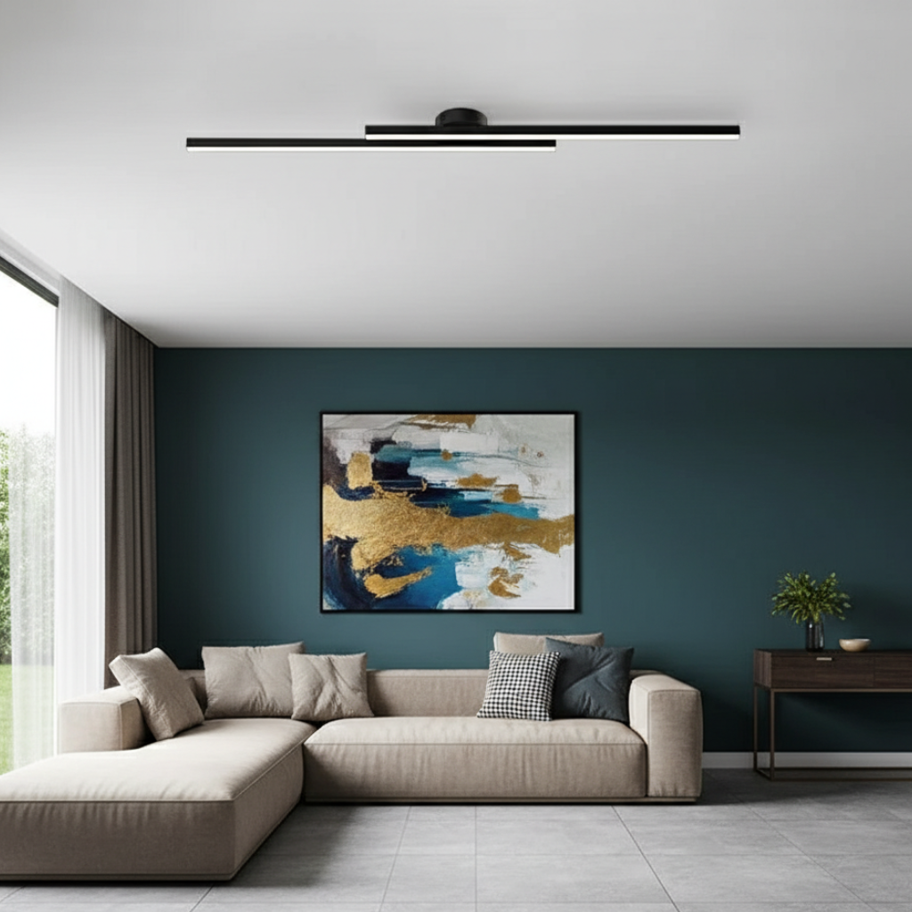 LED-Deckenleuchte mit linearen Streben, modernes minimalistisches Design zur Bündigmontage für Schlafzimmer und Esszimmer