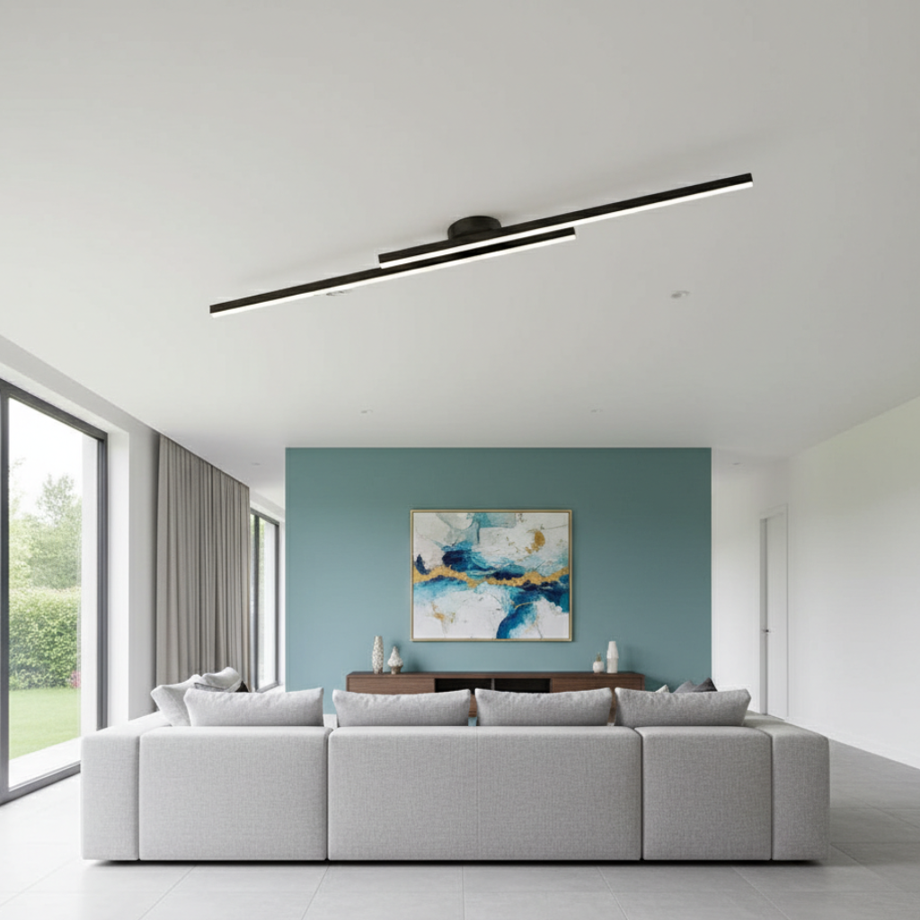LED-Deckenleuchte mit linearen Streben, modernes minimalistisches Design zur Bündigmontage für Schlafzimmer und Esszimmer
