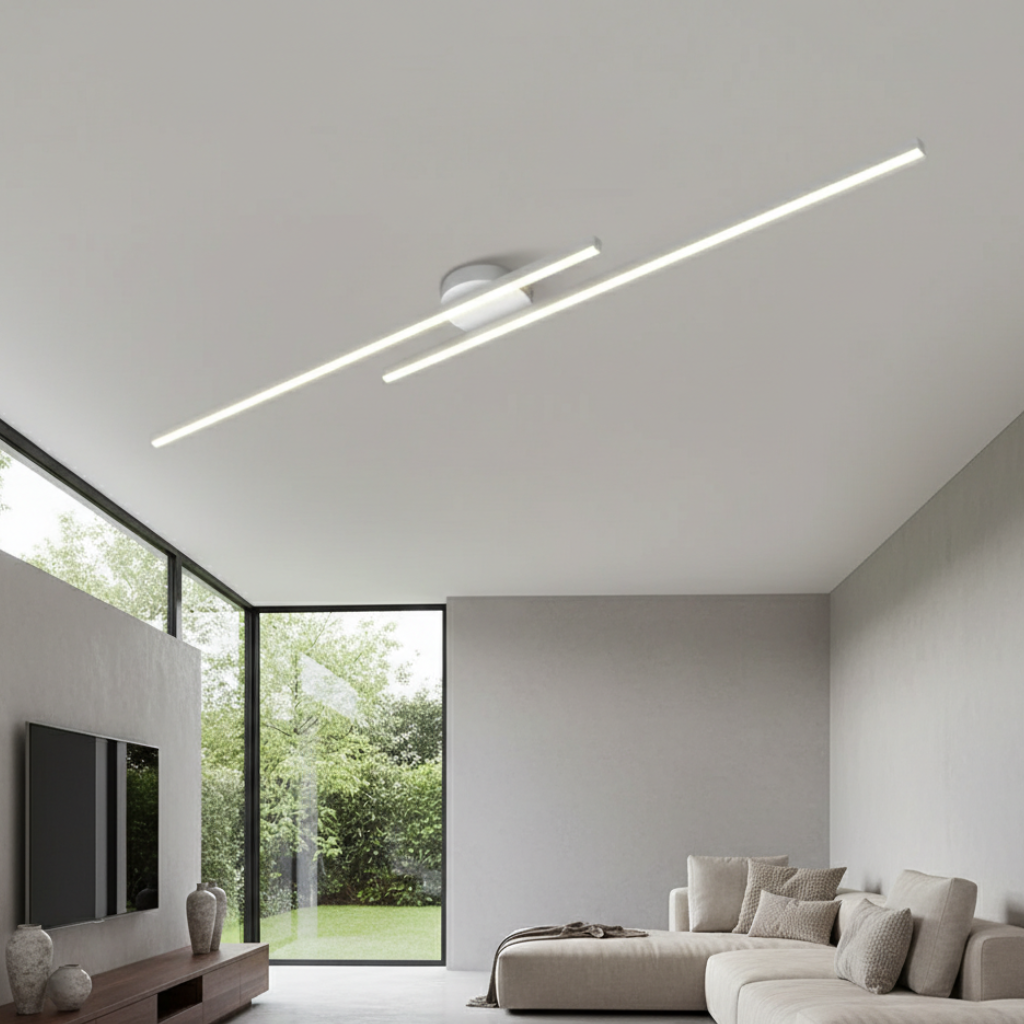 LED-Deckenleuchte mit linearen Streben, modernes minimalistisches Design zur Bündigmontage für Schlafzimmer und Esszimmer