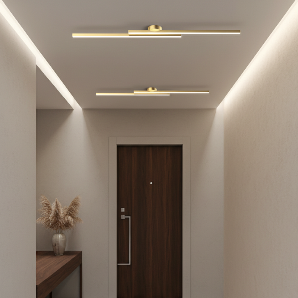 LED-Deckenleuchte mit linearen Streben, modernes minimalistisches Design zur Bündigmontage für Schlafzimmer und Esszimmer