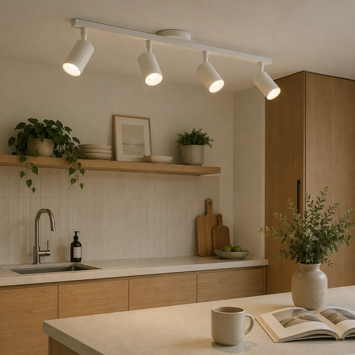 Moderne verstellbare Deckenleuchte Jora mit 4 Strahlern