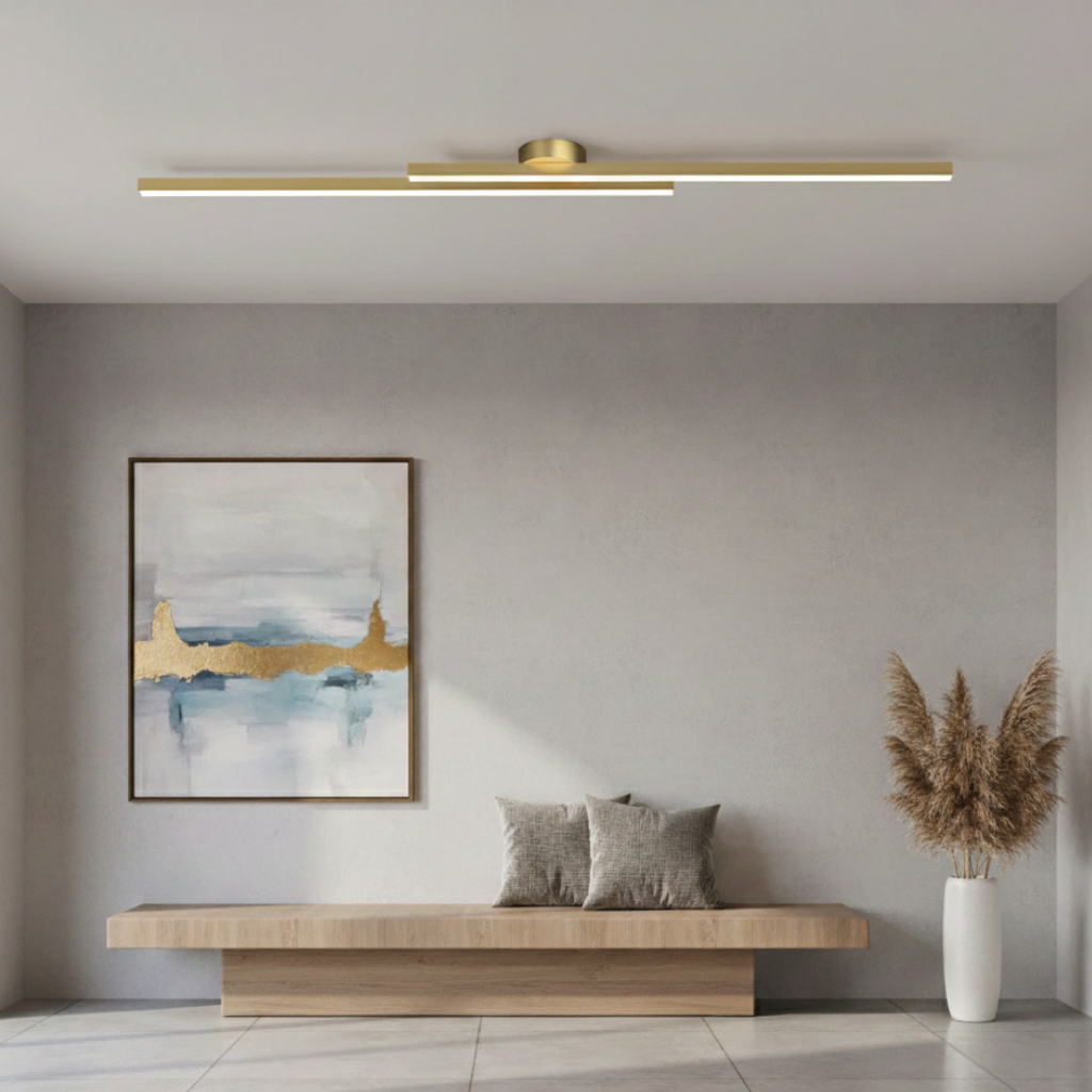 LED-Deckenleuchte mit linearen Streben, modernes minimalistisches Design zur Bündigmontage für Schlafzimmer und Esszimmer