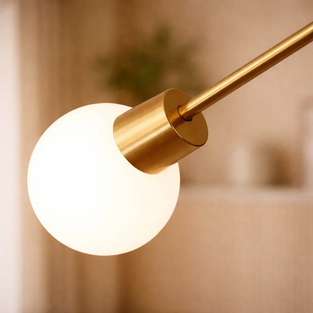 Kitchen Ceiling Lights Semi Flush 6-Light Sputnik Mid-Century Fixture with Metal Canopy