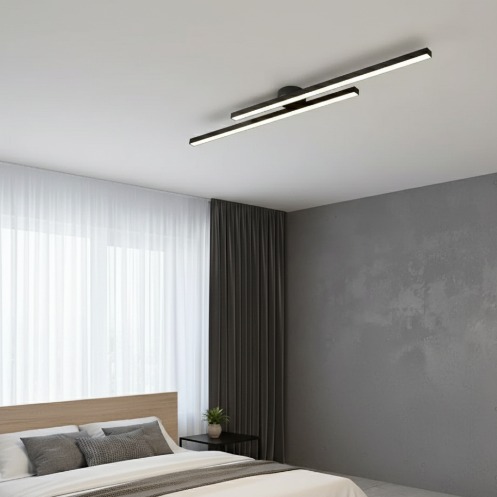 LED-Deckenleuchte mit linearen Streben, modernes minimalistisches Design zur Bündigmontage für Schlafzimmer und Esszimmer