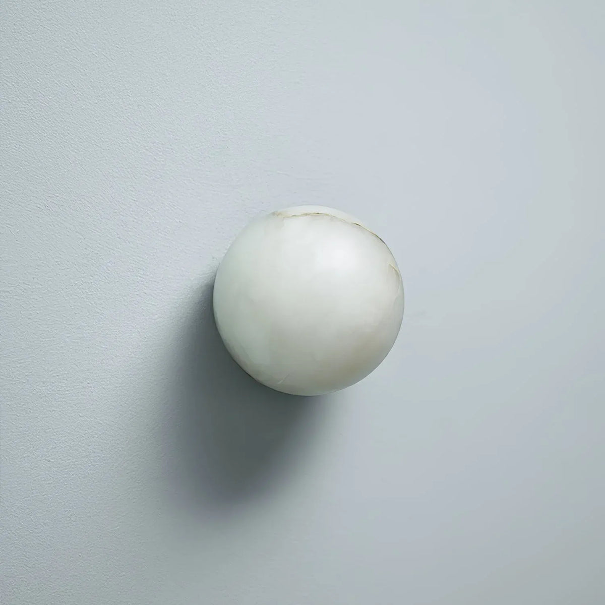 Wall Sconce Lamp with Natural Alabaster Orb and Soft Ambient Glow