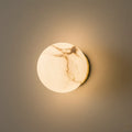 Wall Sconce Lamp with Natural Alabaster Orb and Soft Ambient Glow