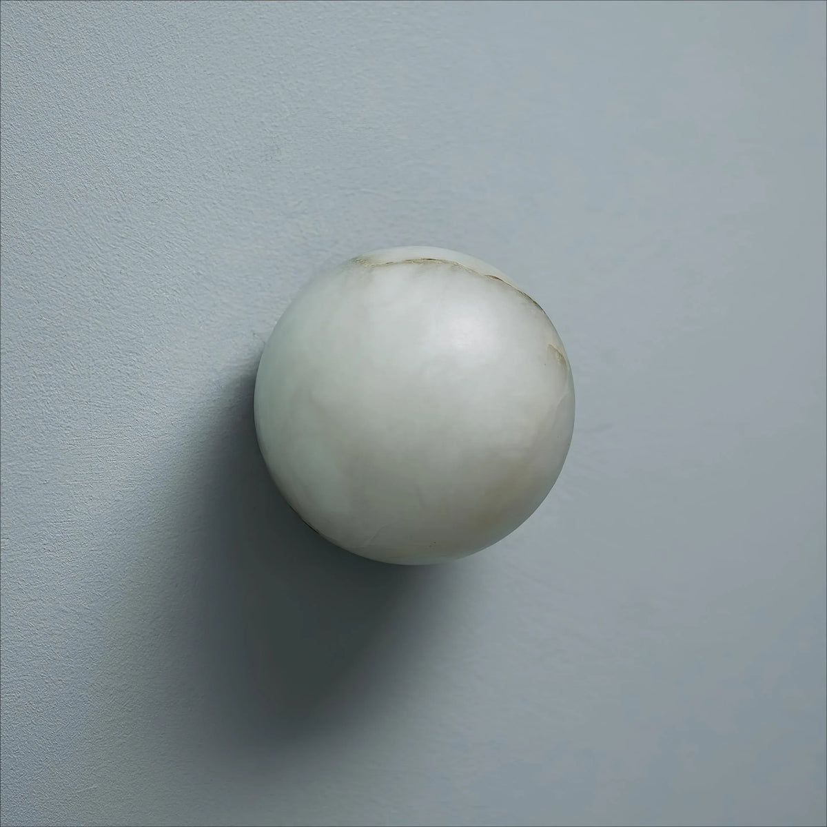 Wall Sconce Lamp with Natural Alabaster Orb and Soft Ambient Glow