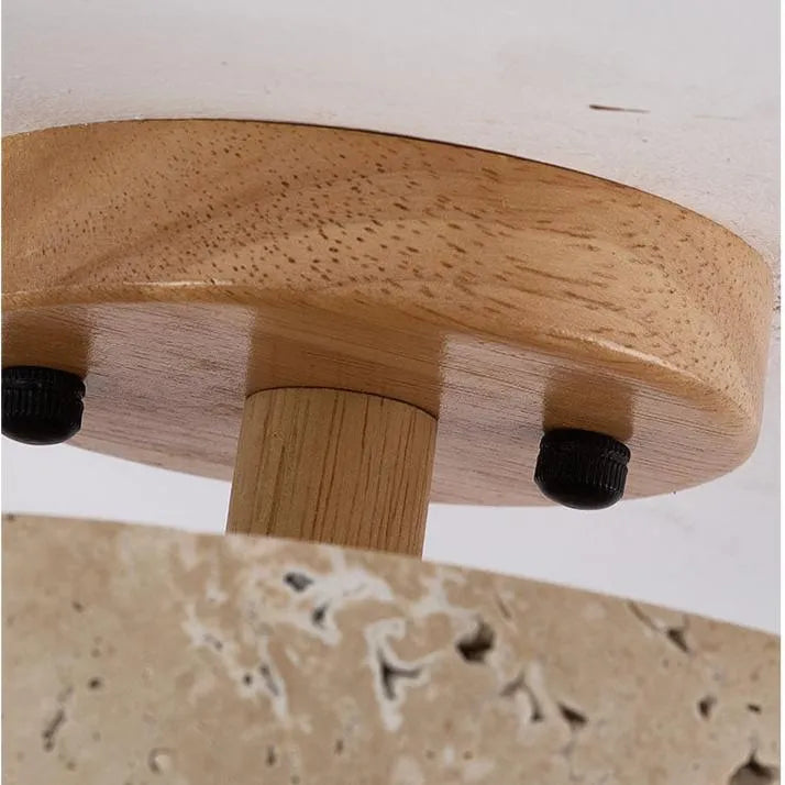 Kitchen Ceiling Light with Travertine Stone Texture and Warm LED for Bedrooms Lounge