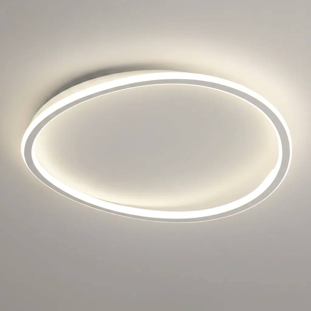 LED Ceiling Light Fixture with Modern Round Profile and Warm Illumination for Bedroom Living Room
