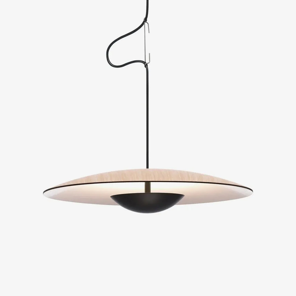 LED-Pendelleuchte mit schlankem Metallscheibenschirm für Ess- und Wohnzimmer