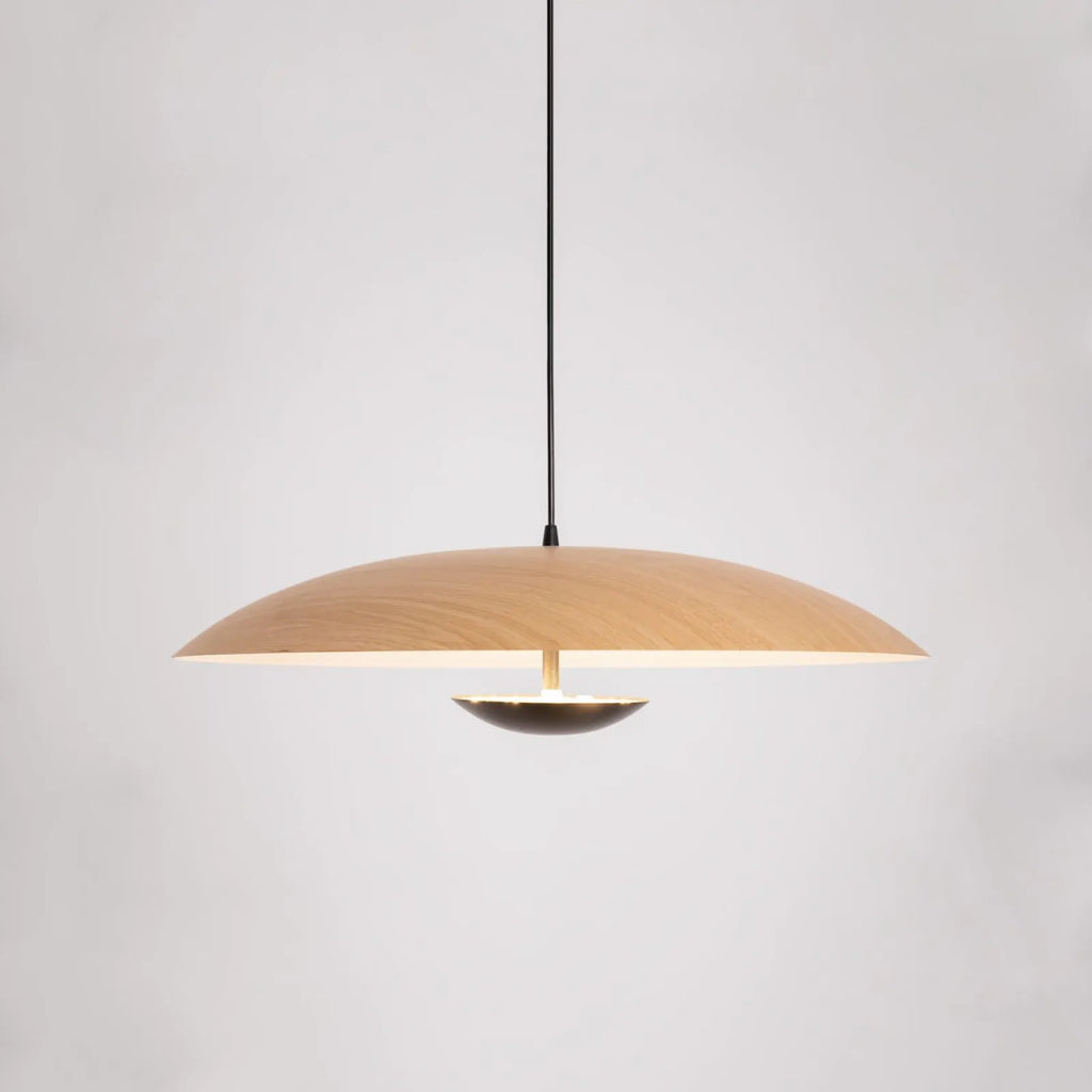 LED-Pendelleuchte mit schlankem Metallscheibenschirm für Ess- und Wohnzimmer