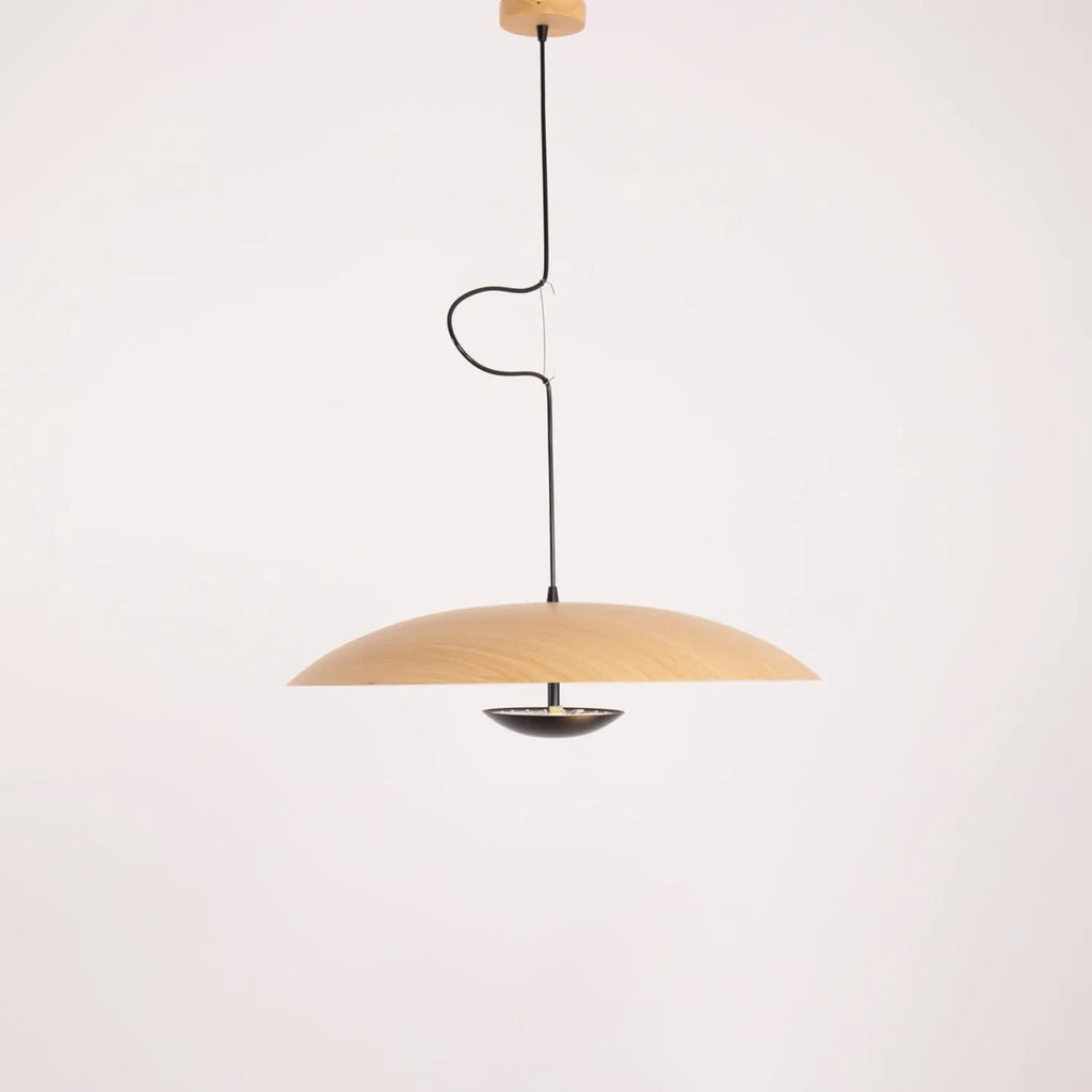 LED-Pendelleuchte mit schlankem Metallscheibenschirm für Ess- und Wohnzimmer