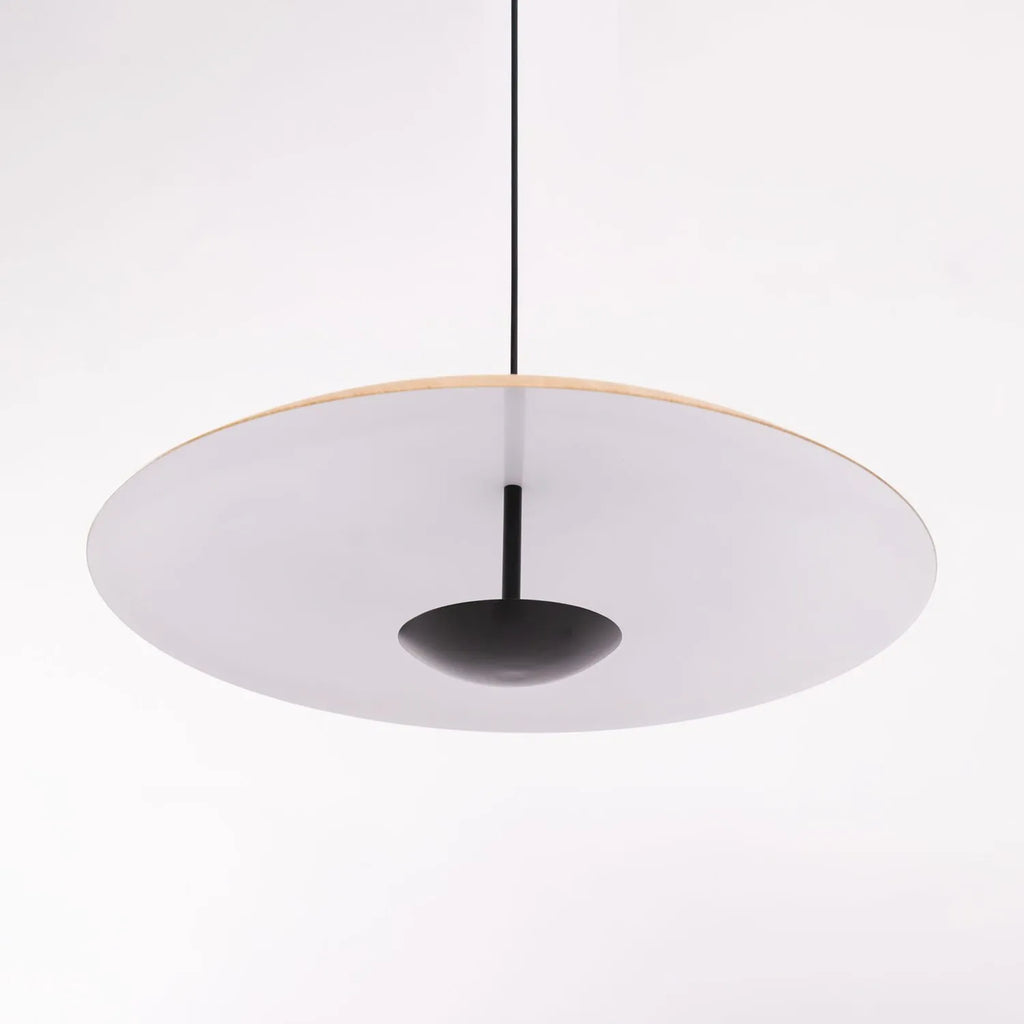 LED-Pendelleuchte mit schlankem Metallscheibenschirm für Ess- und Wohnzimmer