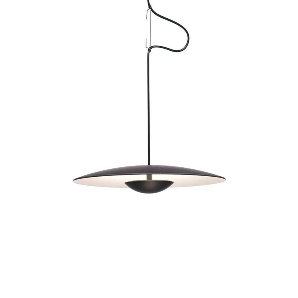 LED-Pendelleuchte mit schlankem Metallscheibenschirm für Ess- und Wohnzimmer