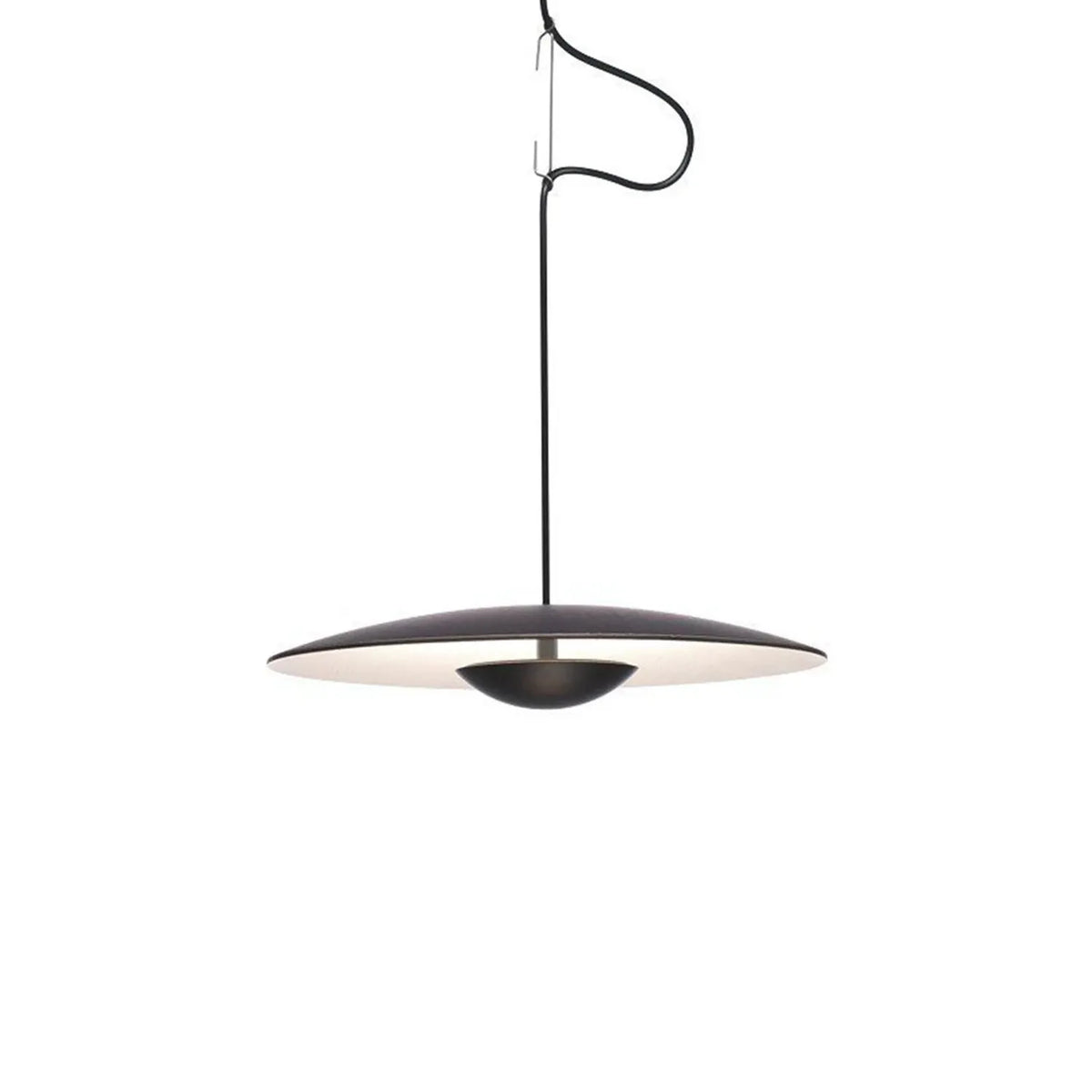 LED Pendant Light with Slim Metal Disc Shade for Dining Room and Living Room