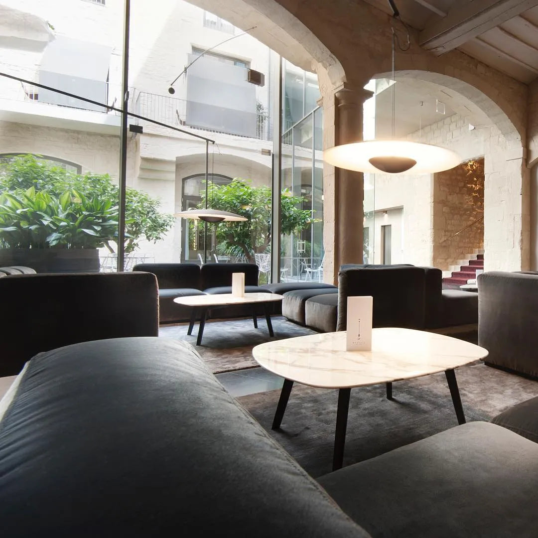 LED Pendant Light with Slim Metal Disc Shade for Dining Room and Living Room