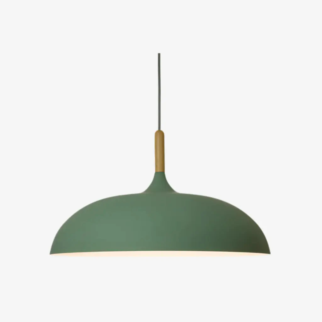 Kitchen Island Pendant Light with Wood and Iron Shade Modern Dining Room