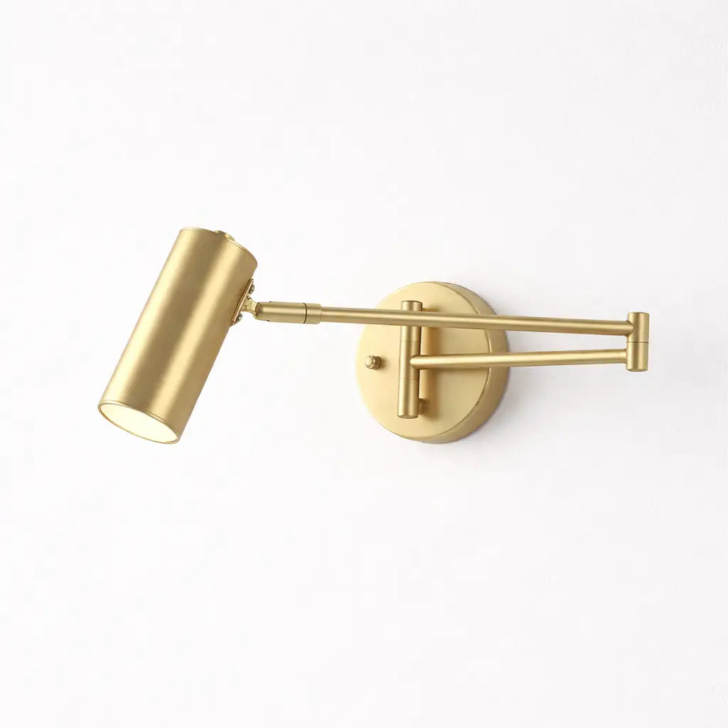 Wall Lamp with Adjustable Swing Arm and Integrated LED Light Temperature Control