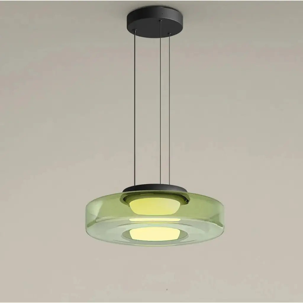 Pendant Light with Layered Glass and LED for Living Room Dining or Kitchen