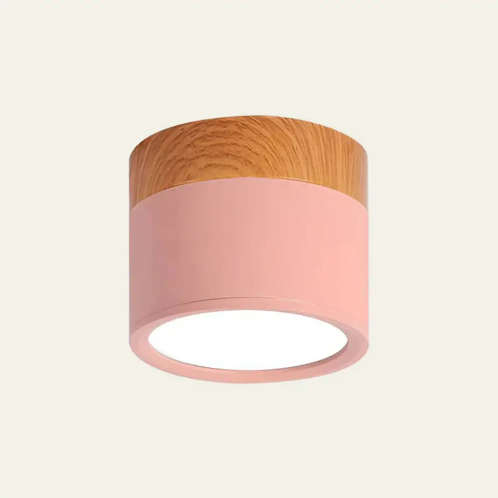 Kitchen Ceiling Lights with Wood Accent and Focused LED Beam for Hallway Bedroom