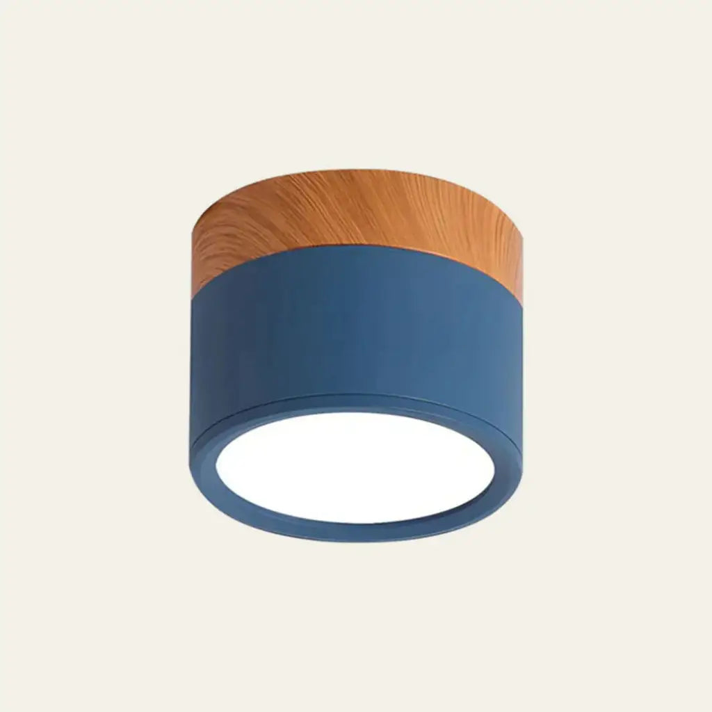 Kitchen Ceiling Lights with Wood Accent and Focused LED Beam for Hallway Bedroom