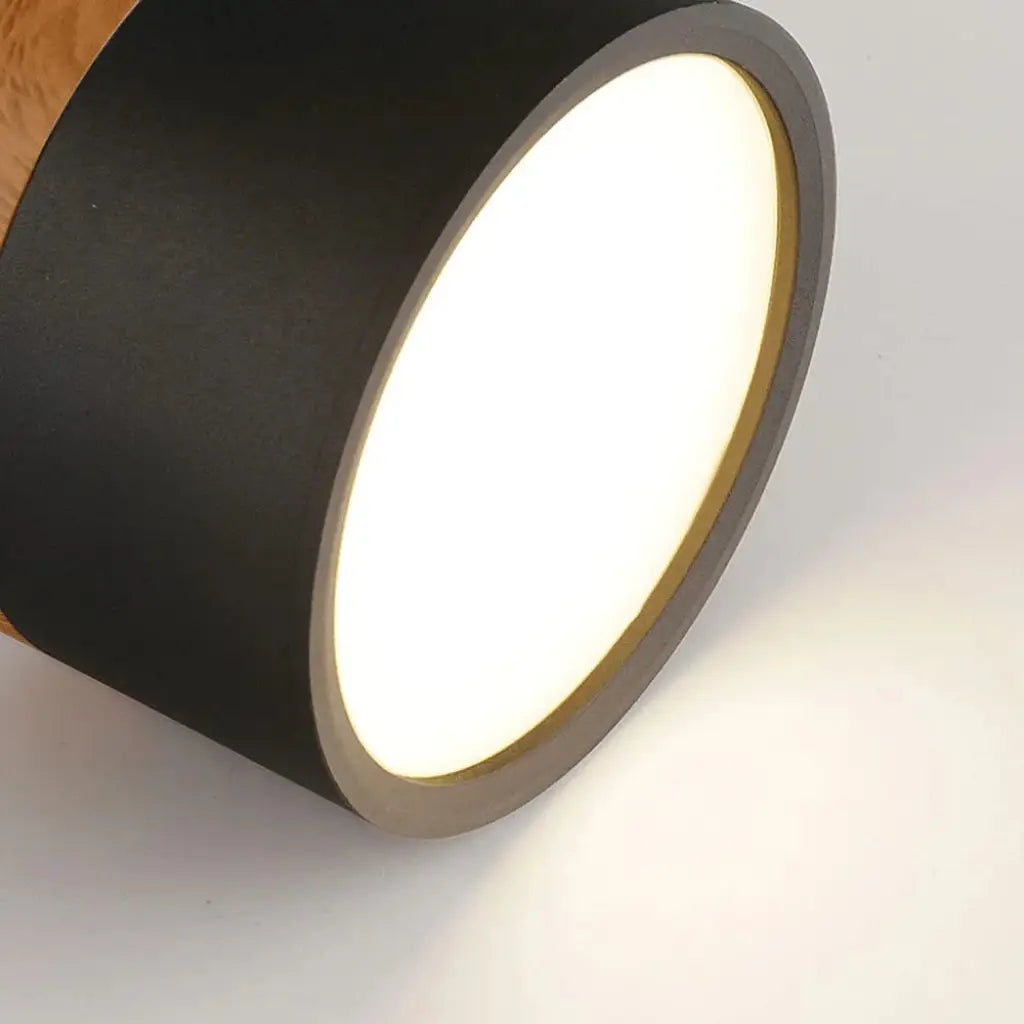 Kitchen Ceiling Lights with Wood Accent and Focused LED Beam for Hallway Bedroom