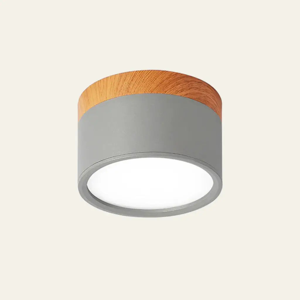 Küchendeckenleuchten mit Holzakzent und gebündeltem LED-Lichtstrahl für Flur und Schlafzimmer