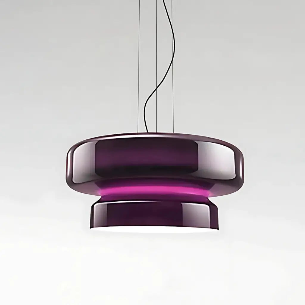 Pendant Light with Two-Tier Sculptural Glass and LED Kitchen Dining Lighting