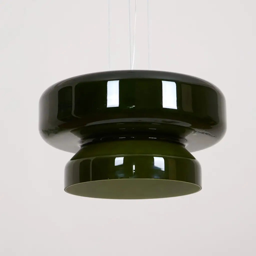 Pendant Light with Two-Tier Sculptural Glass and LED Kitchen Dining Lighting