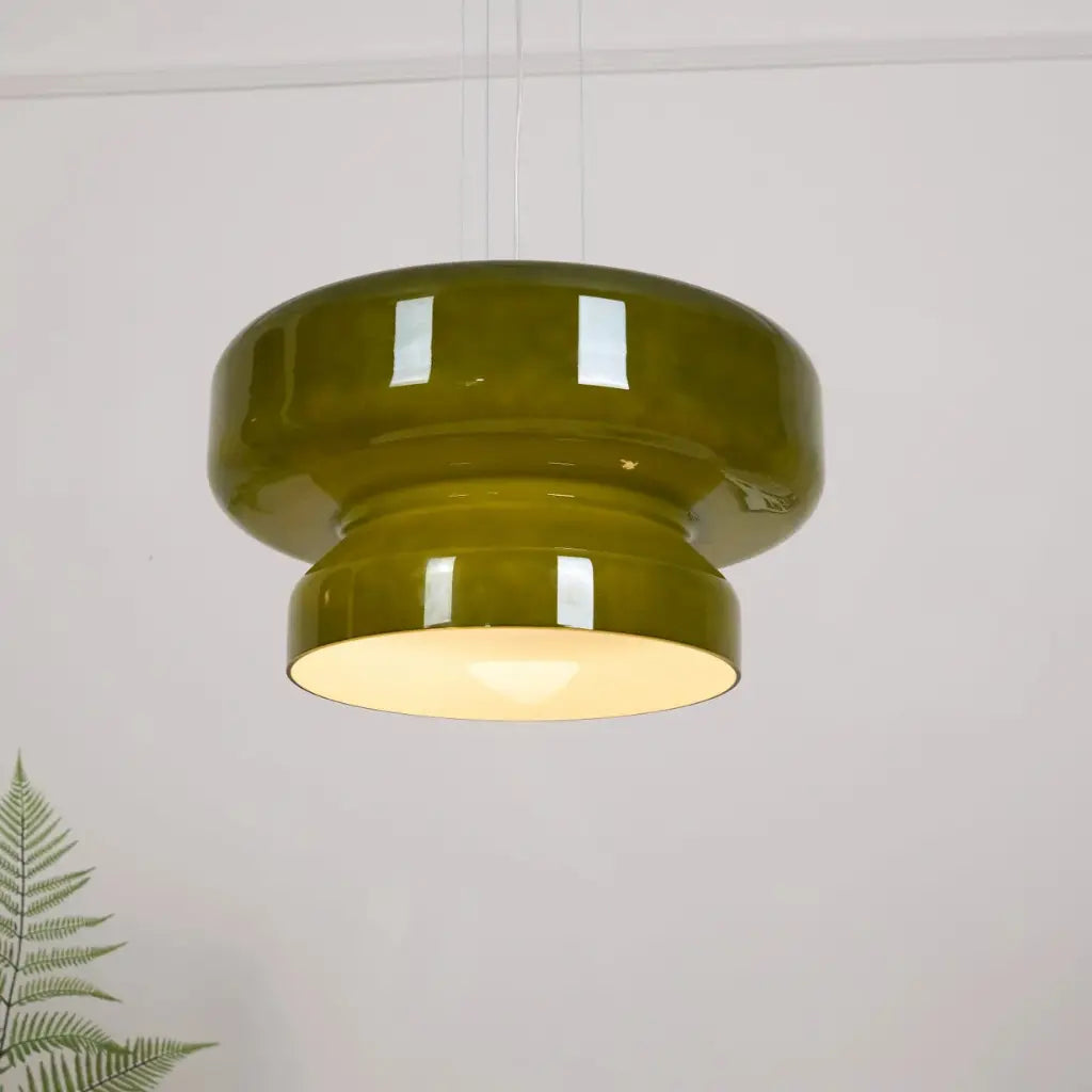 Pendant Light with Two-Tier Sculptural Glass and LED Kitchen Dining Lighting