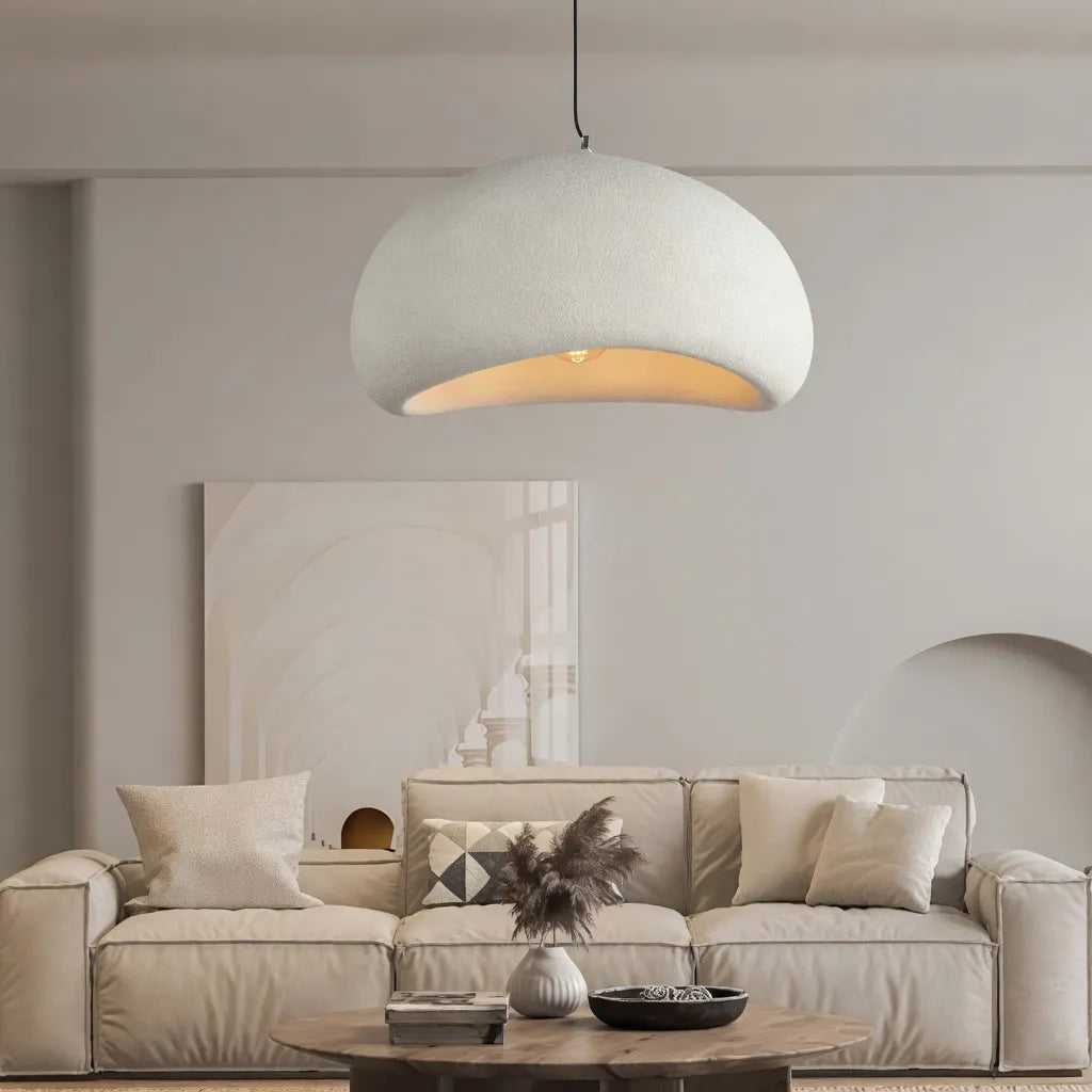 Pendant Light with Sculptural Cloud Design and Soft Diffused Lighting