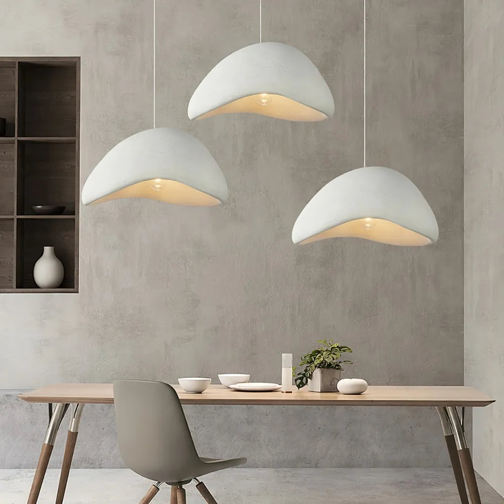 Pendant Light with Sculptural Cloud Design and Soft Diffused Lighting