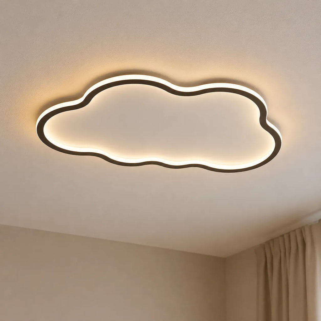 Plafón con silueta de nube y luz cálida