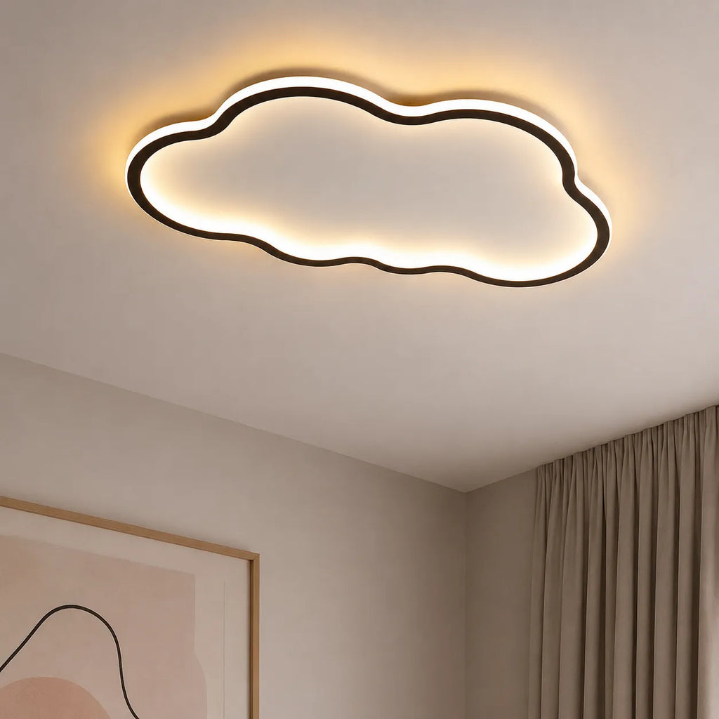 Plafón con silueta de nube y luz cálida
