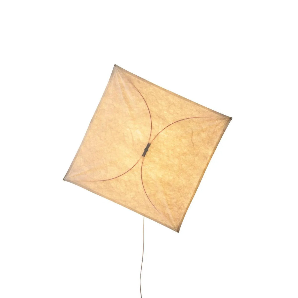 Küchen-Deckenleuchte mit lichtdurchlässigem Papierdiffusor und minimalistischem Metallrahmen