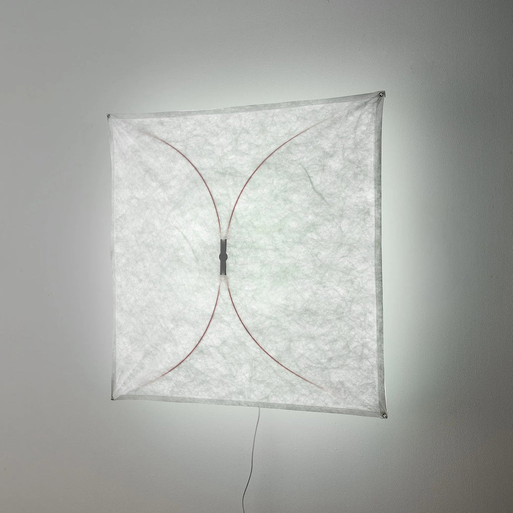 Küchen-Deckenleuchte mit lichtdurchlässigem Papierdiffusor und minimalistischem Metallrahmen