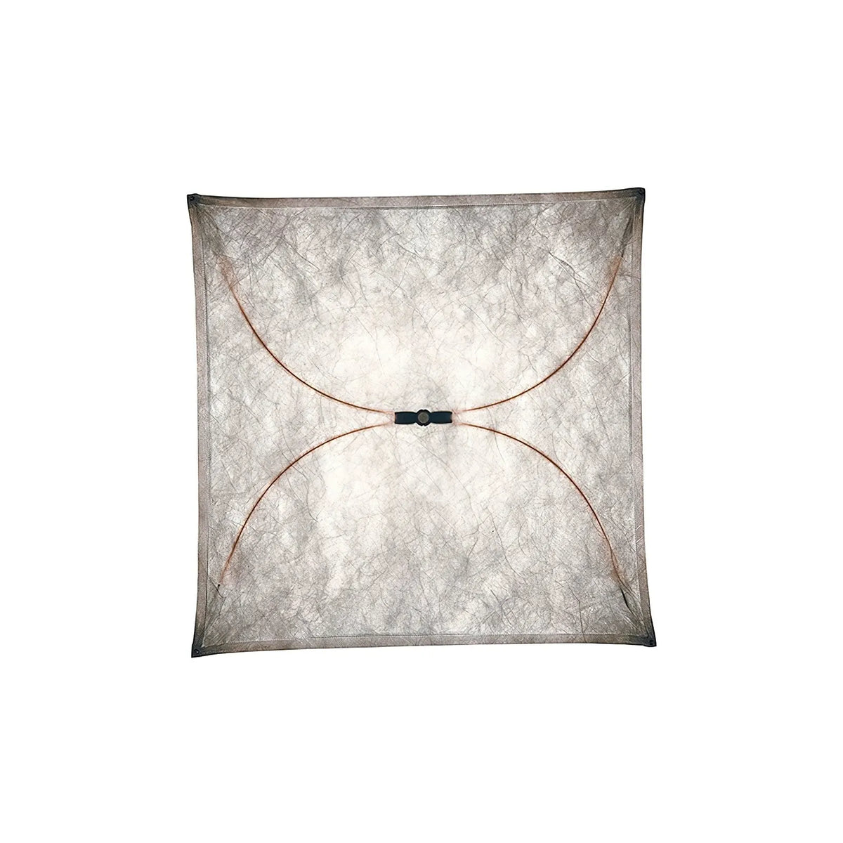 Küchen-Deckenleuchte mit lichtdurchlässigem Papierdiffusor und minimalistischem Metallrahmen