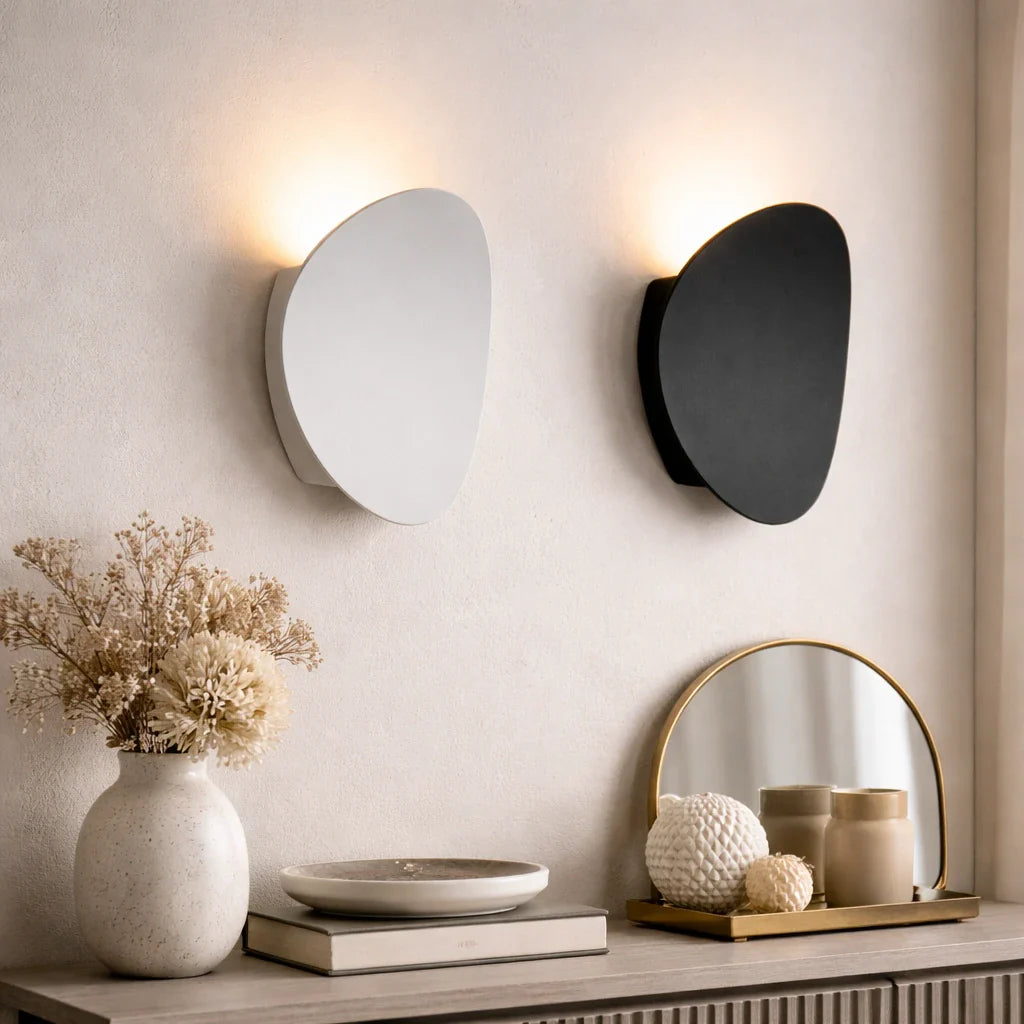 Lounge Wall Lights with Curved LED Modern Design and Warm Illumination