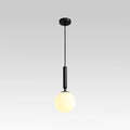 Suspension à globe en verre avec câble réglable et abat-jour sphérique blanc laiteux