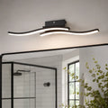LED Ceiling Light Fixture with Modern Wave Design and Semi Flush Mount for Bedrooms
