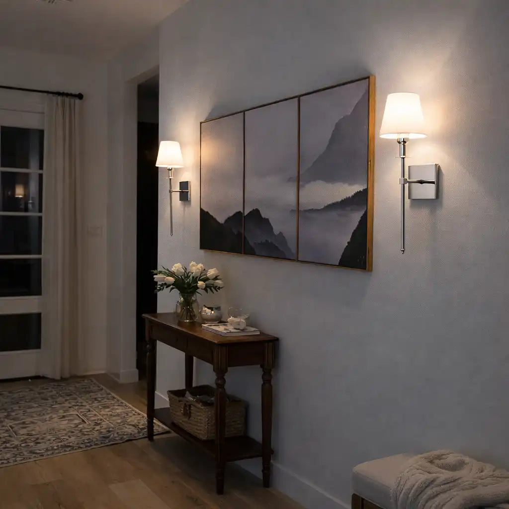 Wireless Wall Sconce with Rechargeable Battery and Modern LED Design 2-Pack