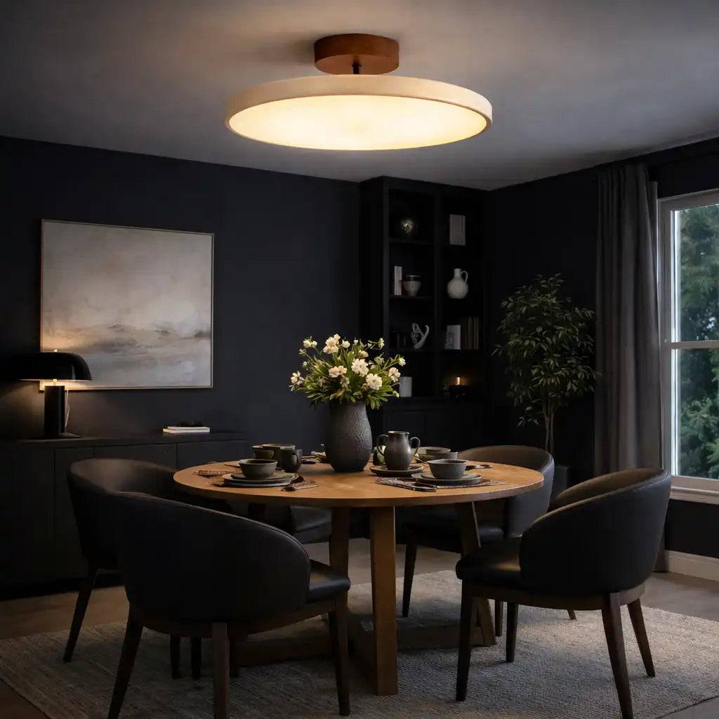 Plafonnier de cuisine avec tête à DEL réglable et design nordique minimaliste
