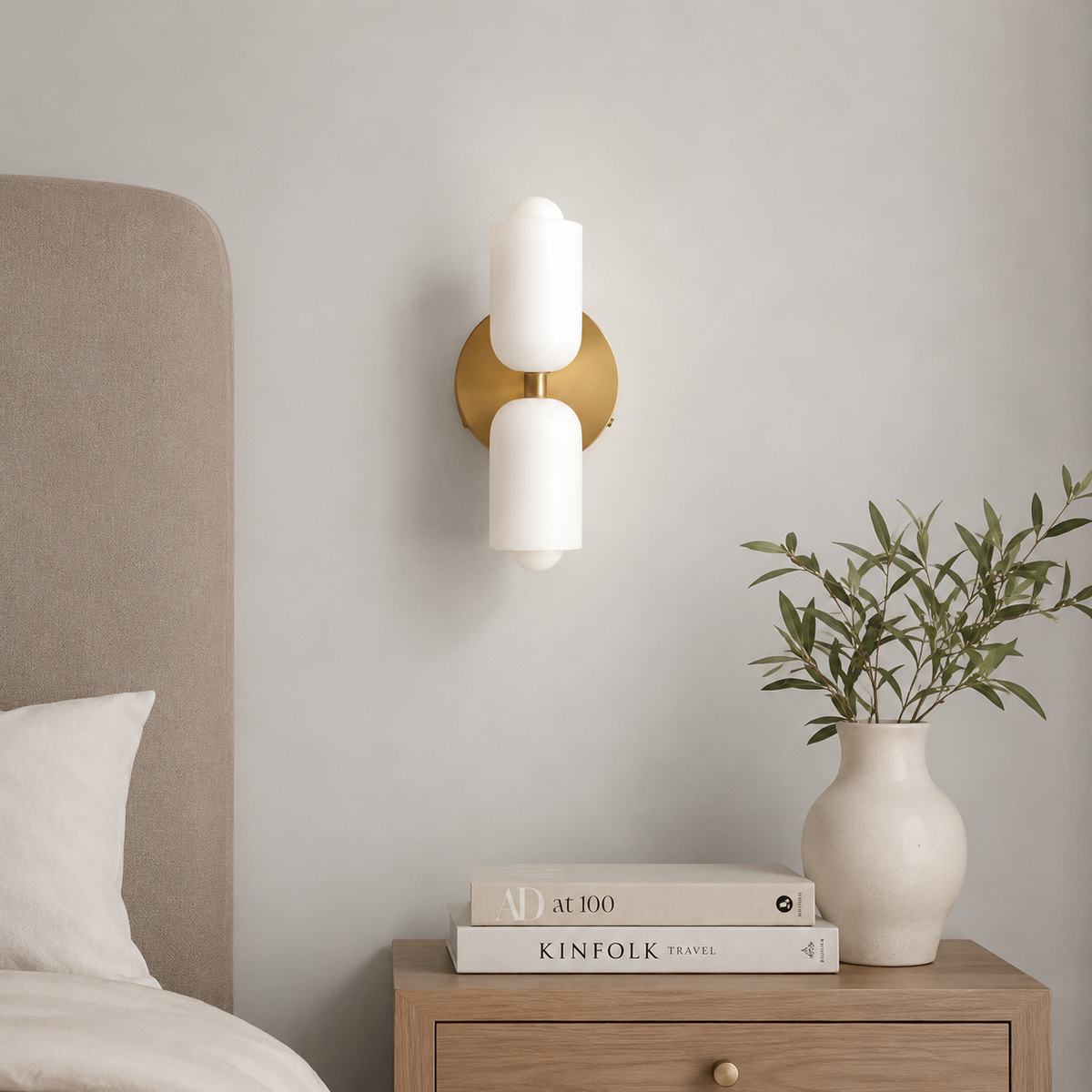Lampe murale avec diffusion acrylique vers le haut et vers le bas, éclairage moderne